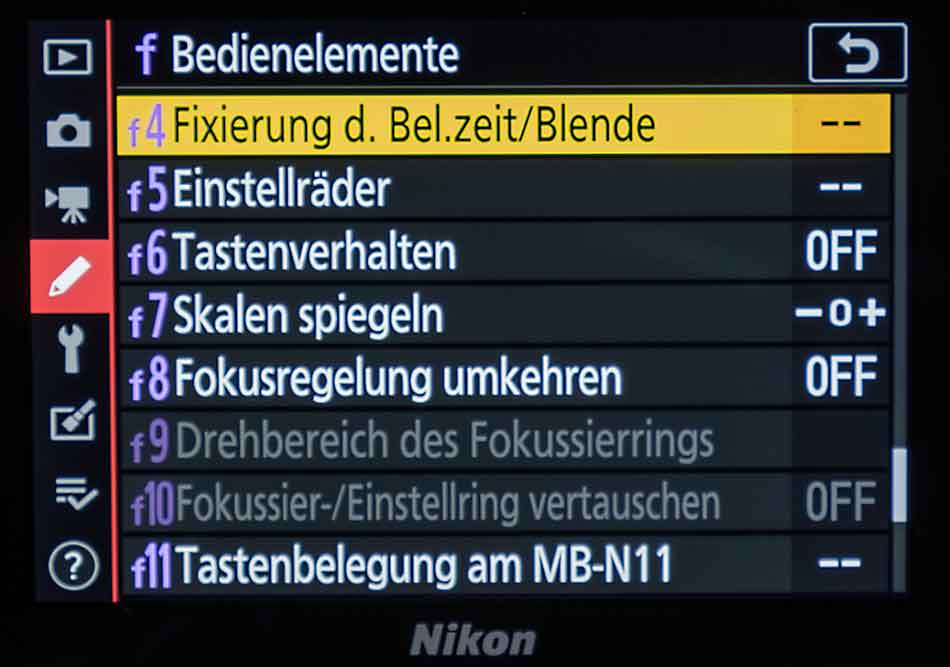 menue grundeinstellungen der nikon z6 ii