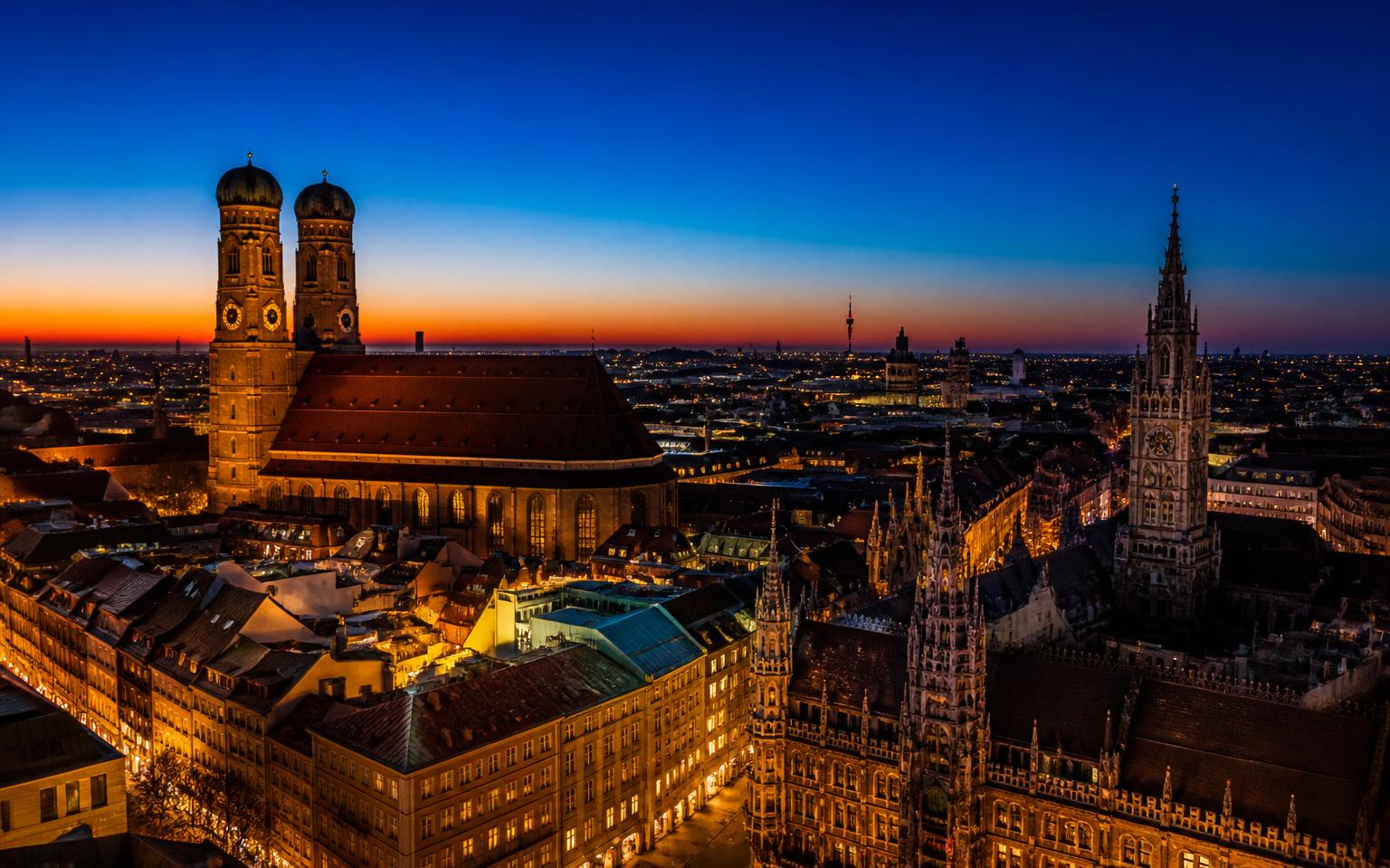 Blaue Stunde München Innenstadt