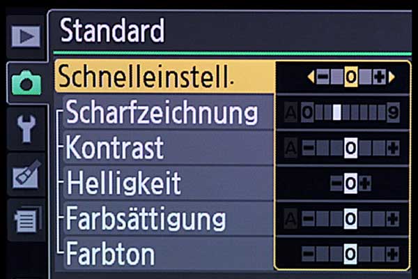 bildstil einstellung in der digitalfotografie