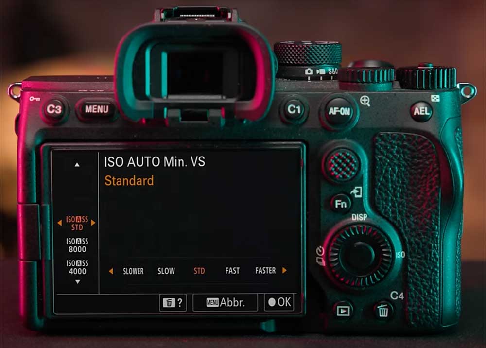 sony a7 IV iso auto minimale Verschlusszeit