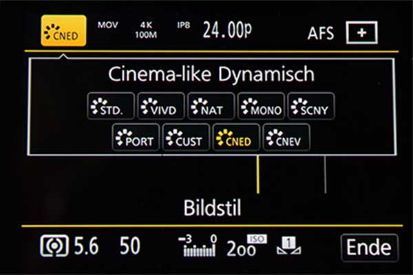 bildstil einstellung in der digitalfotografie