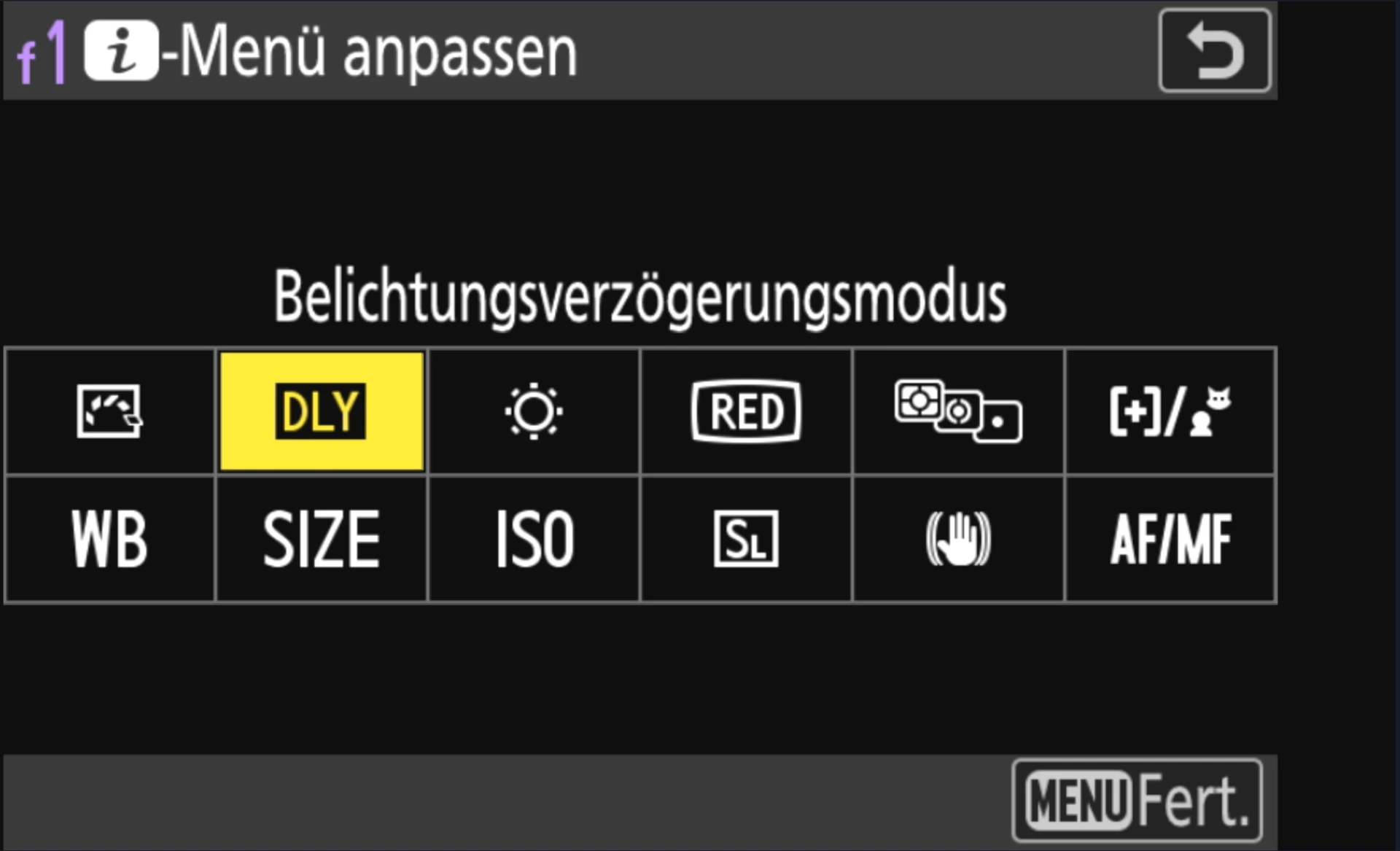 i-Menü der Nikon Z8 anpassen