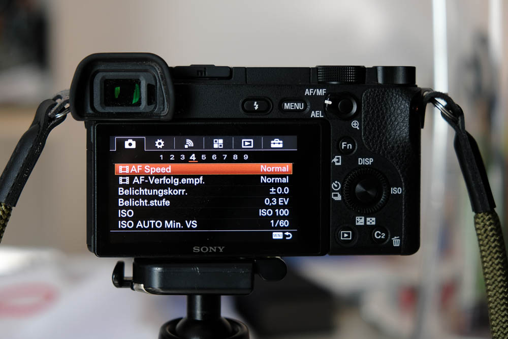 meine grundeinstellungen sony a6300