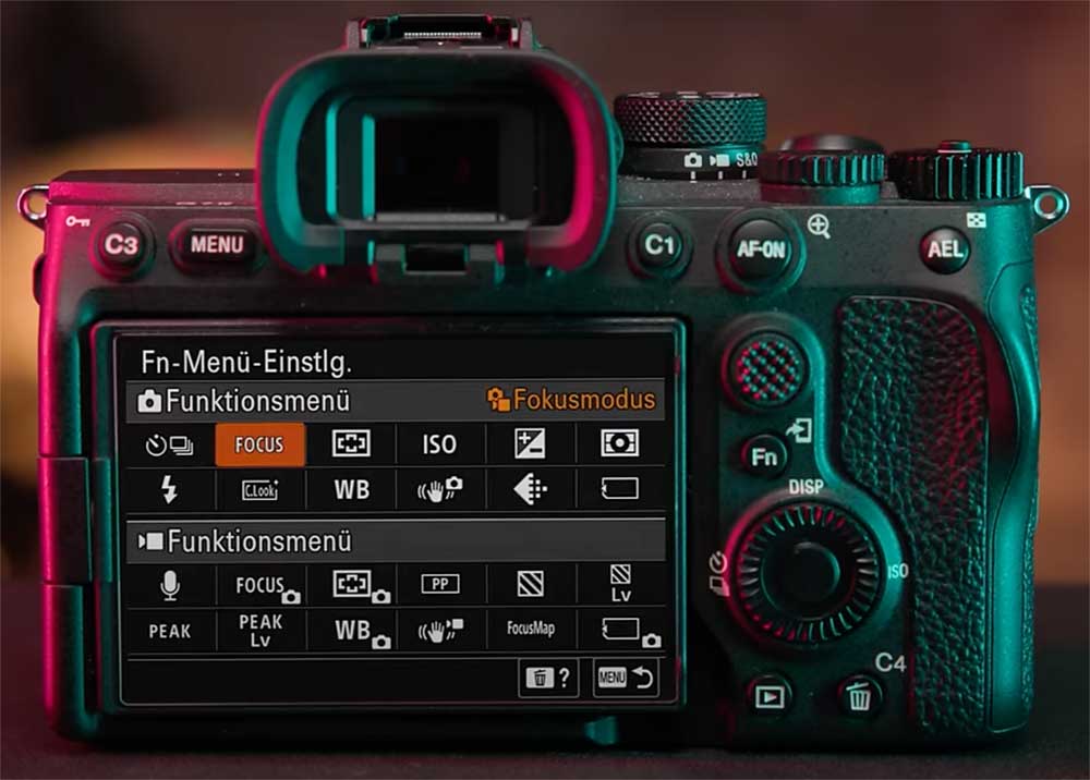 sony a7 Quickmenü programmieren