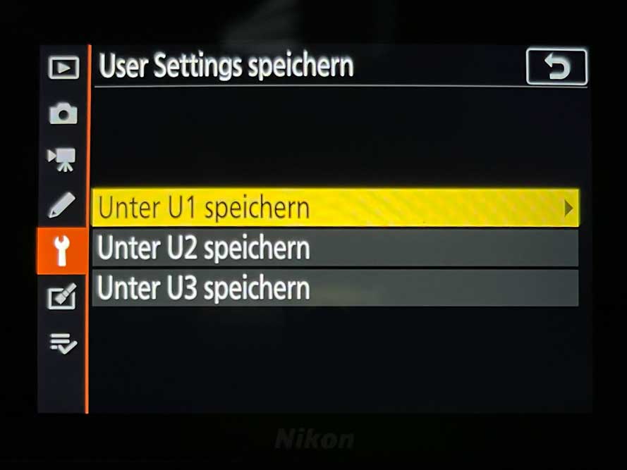 Nikon z cameras user settings