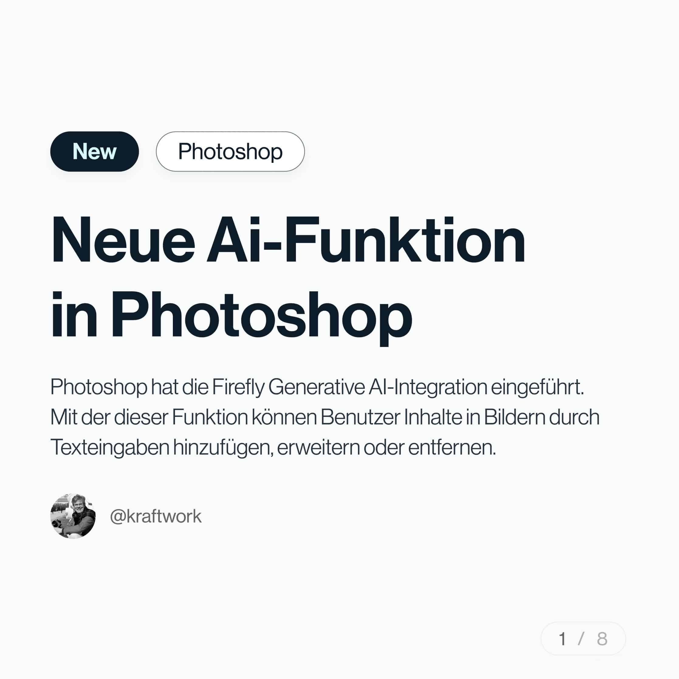 neue ai funktion in photoshop