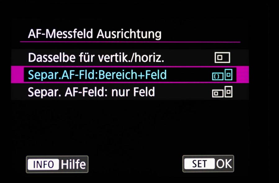 canon r7 autofokus einstellungen