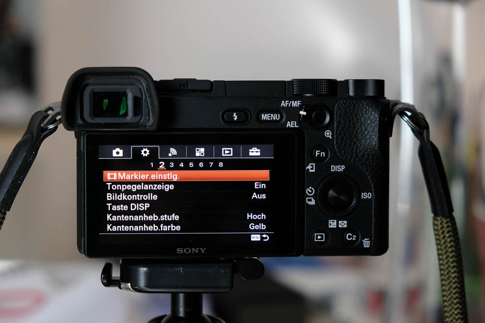meine grundeinstellungen sony a6300