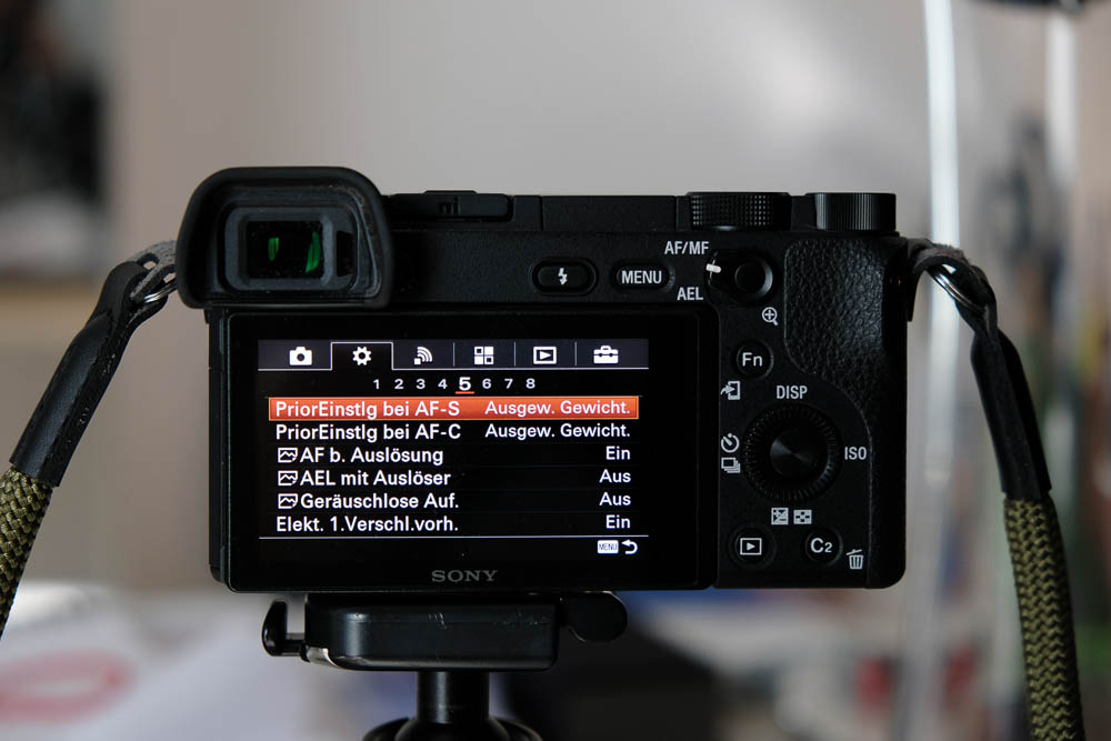 meine grundeinstellungen sony a6300