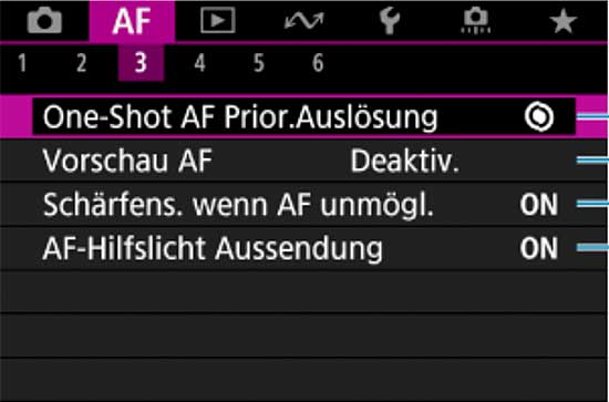 canon-r6-2-af3 canon-r6-2 af-menü